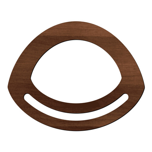 Recorte Alça 12 x 15 cm / MDF 3mm Amadeirado Escuro