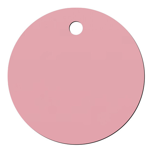 Recorte Chaveiro Redondo / MDF 3mm Rosa Bebê