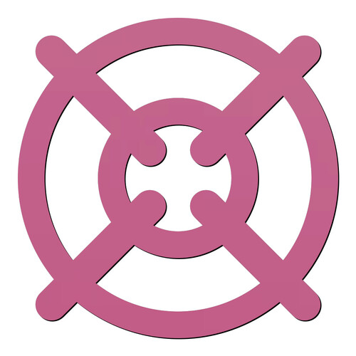 Recorte Boca Fogão / MDF 3mm Rosa Escuro