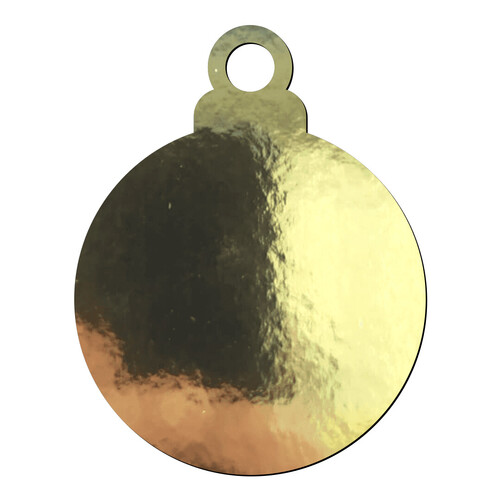 Recorte Bola Enfeite Natal / MDF 3mm Dourado