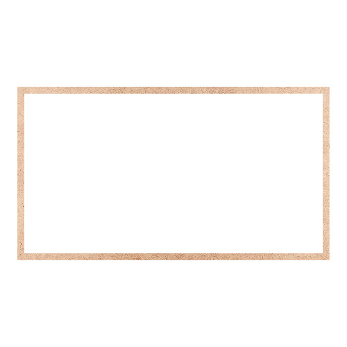 Recorte Moldura Ret 25 x 45 cm Borda 1 cm / MDF 3mm