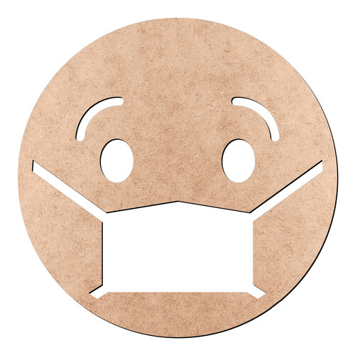 Recorte Emoticon Máscara / MDF 3mm