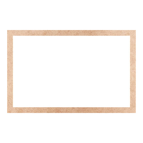 Recorte Moldura Ret 42 x 65 cm Borda 3 cm / MDF 3mm