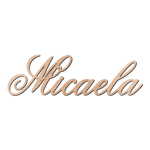 Recorte Micaela Old Script / MDF 3mm
