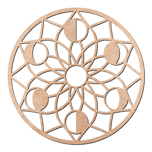 Recorte Mandala Fases da Lua / MDF 3mm