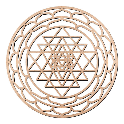 Recorte Mandala Sri Yantra / MDF 3mm