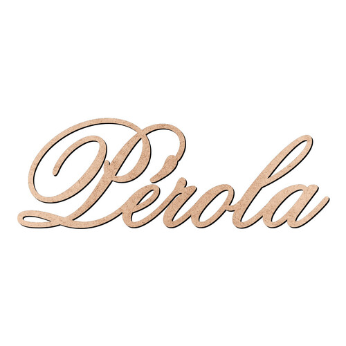 Recorte Pérola Old Script / MDF 3mm
