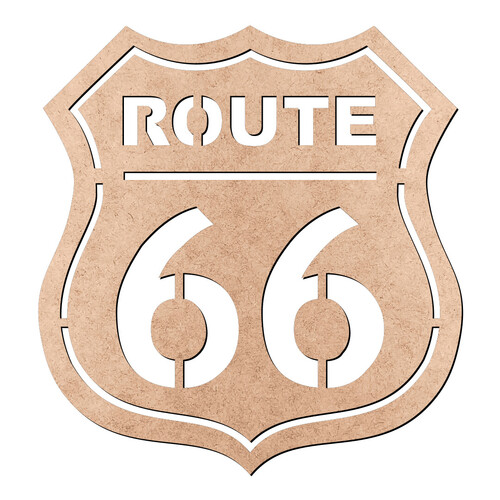 Recorte Placa Route 66 / MDF 3mm