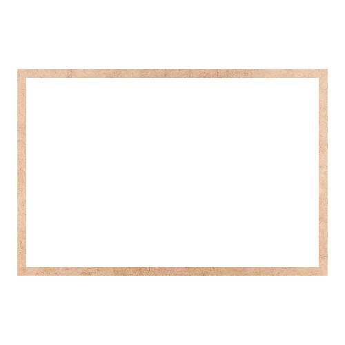 Recorte Moldura Ret 46 x 69 cm Borda 2 cm / MDF 3mm