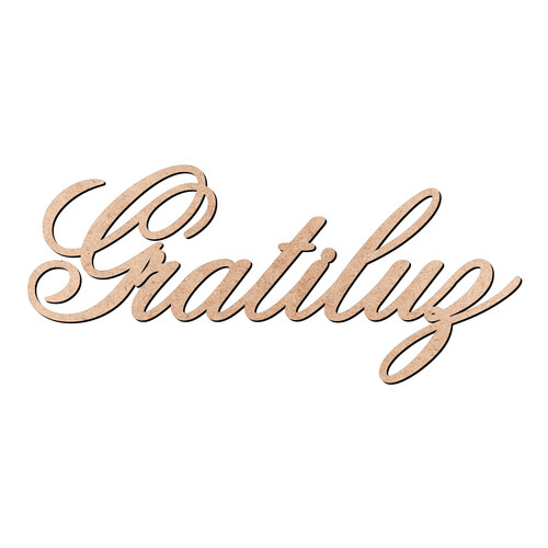 Recorte Gratiluz Old Script / MDF 3mm