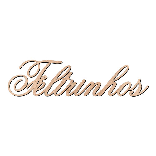 Recorte Feltrinhos Old Script / MDF 3mm