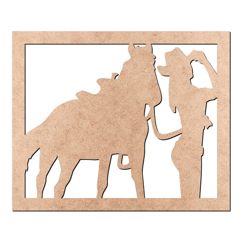 Recorte Cowgirl / MDF 3mm