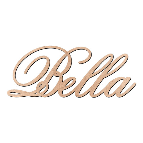 Recorte Bella Old Script / MDF 3mm
