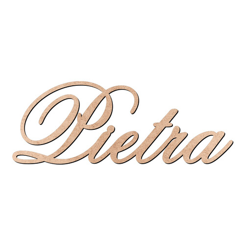 Recorte Pietra Old Script / MDF 3mm