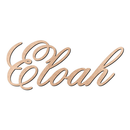 Recorte Eloah Old Script / MDF 3mm