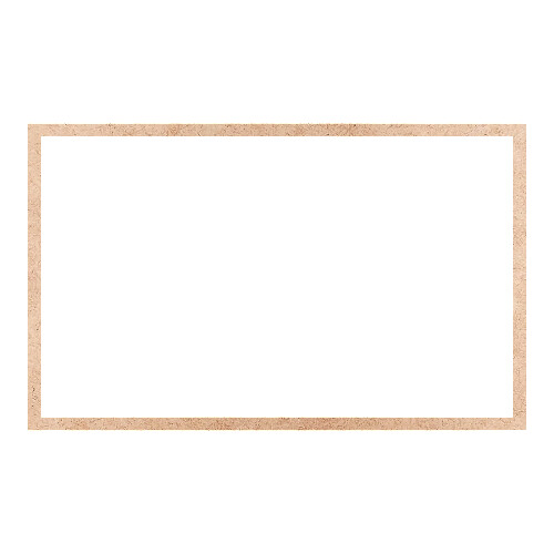 Recorte Moldura Ret 45 x 73 cm Borda 2 cm / MDF 3mm