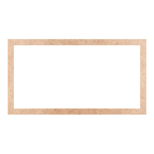 Recorte Moldura Ret 12 x 22 cm Borda 1 cm / MDF 3mm