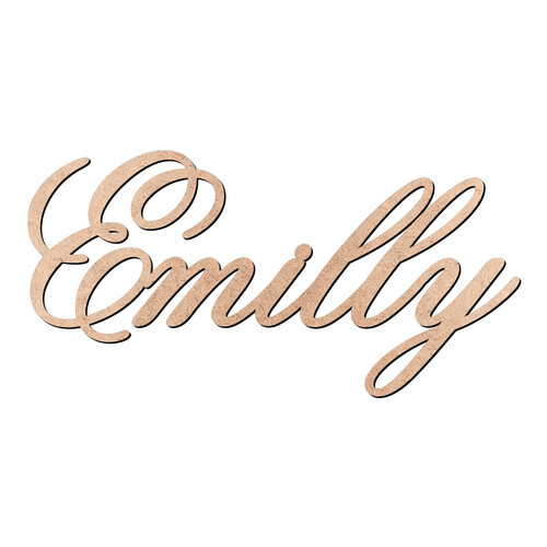 Recorte Emilly Old Script / MDF 3mm