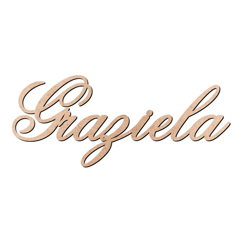 Recorte Graziela Old Script / MDF 3mm