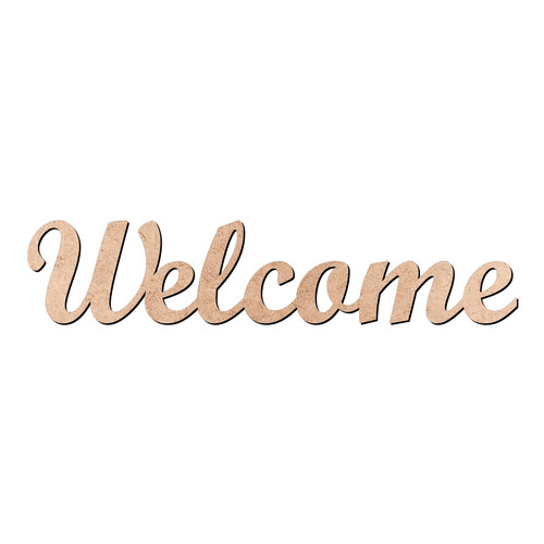 Recorte Welcome Script Mt Std / MDF 3mm