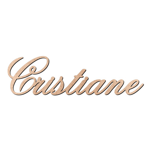 Recorte Cristiane Old Script / MDF 3mm