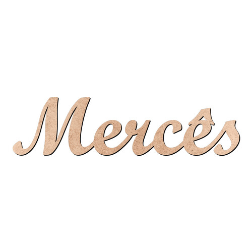 Recorte Mercês Script Mt Std / MDF 3mm