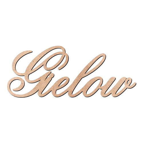 Recorte Gielow Old Script / MDF 3mm