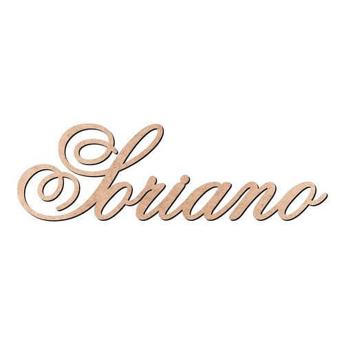Recorte Soriano Old Script / MDF 3mm