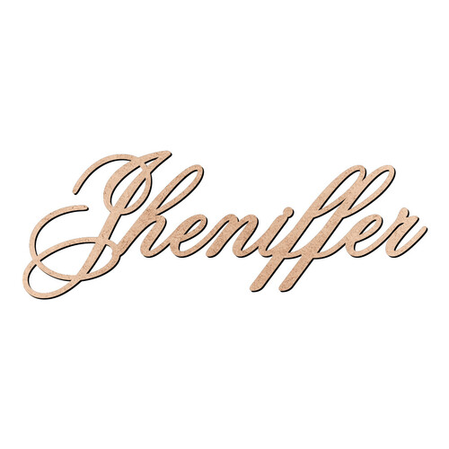 Recorte Jheniffer Old Script / MDF 3mm