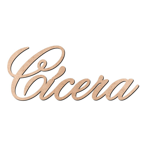 Recorte Cícera Old Script / MDF 3mm