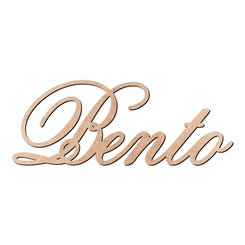 Recorte Bento Old Script / MDF 3mm