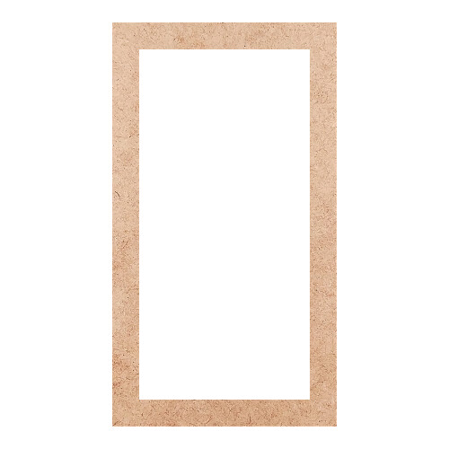 Recorte Moldura Ret 45 x 25 cm Borda 3 cm / MDF 3mm