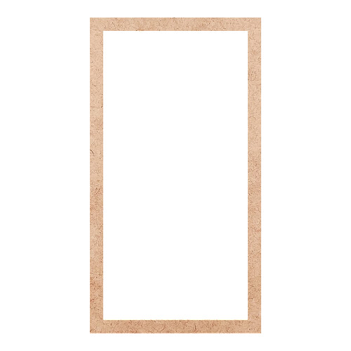 Recorte Moldura Ret 46 x 25 cm Borda 2 cm / MDF 3mm
