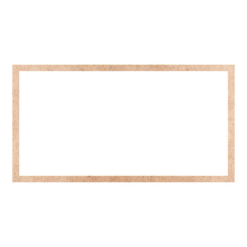 Recorte Moldura Ret 17 x 32 cm Borda 1 cm / MDF 3mm
