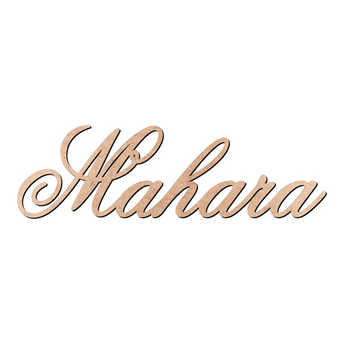 Recorte Mahara Old Script / MDF 3mm