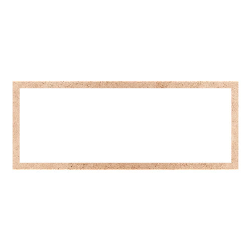 Recorte Moldura Ret 25 x 64 cm Borda 2 cm / MDF 3mm