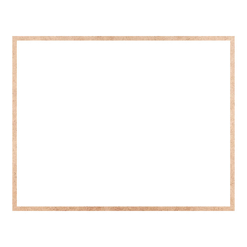 Recorte Moldura Ret 37 x 47 cm Borda 1 cm / MDF 3mm
