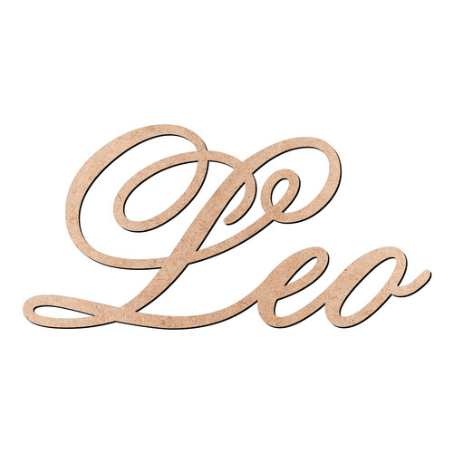 Recorte Leo Old Script / MDF 3mm