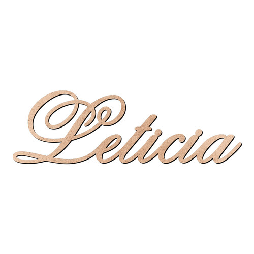 Recorte Leticia Old Script / MDF 3mm