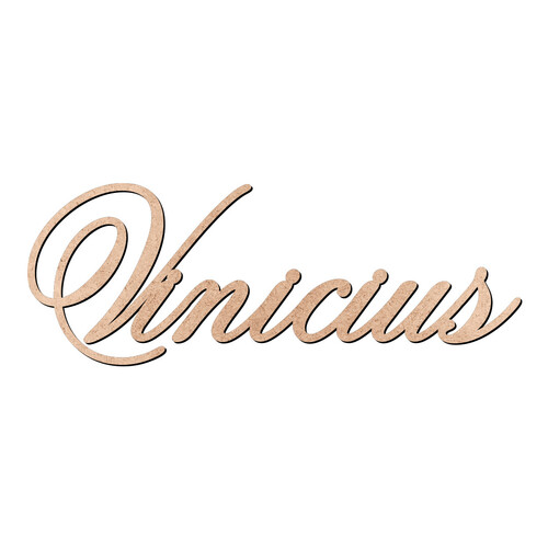 Recorte Vinicius Old Script / MDF 3mm