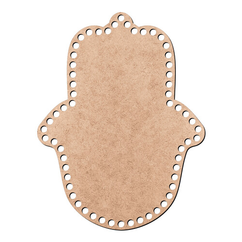 Recorte Base Hamsa Crochê 20 x 26 cm / MDF 3mm