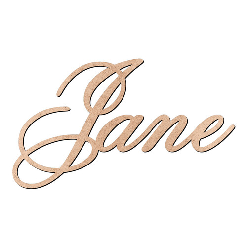Recorte Jane Old Script / MDF 3mm