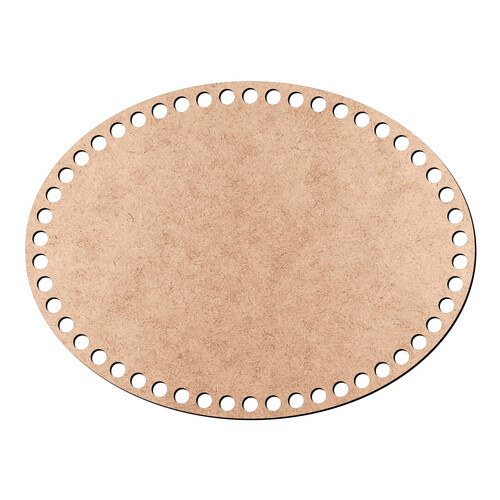 Recorte Base Oval Cesto Fio Malha 15 x 20 cm / MDF 3mm