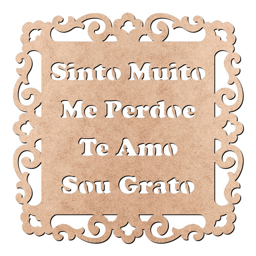 Recorte Placa Hooponopono / MDF 3mm