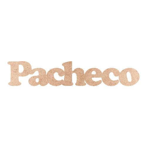 Recorte Pacheco Cooper Black / MDF 3mm