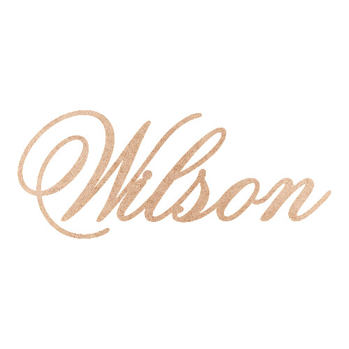 Recorte Wilson Old Script / MDF 3mm