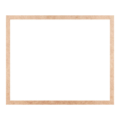 Recorte Moldura Ret 43 x 52 cm Borda 2 cm / MDF 3mm
