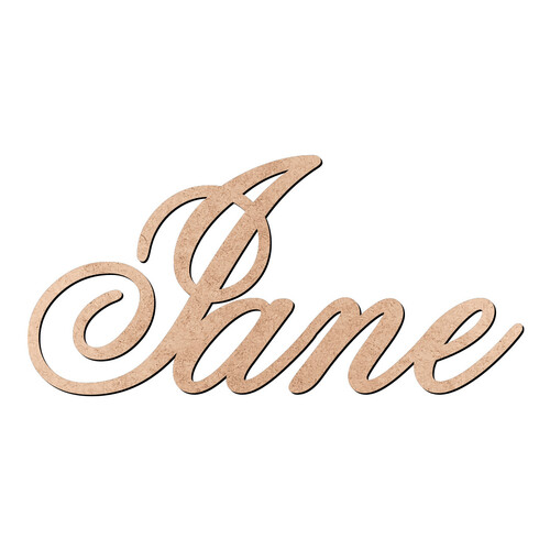Recorte Iane Old Script / MDF 3mm