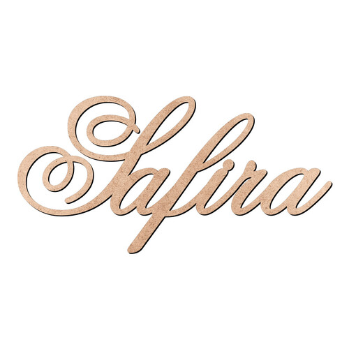 Recorte Safira Old Script / MDF 3mm