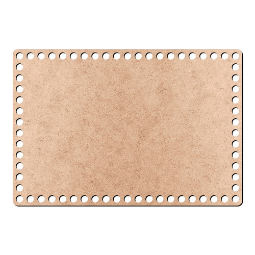 Recorte Base Retangular Fio Malha 15 x 22 cm / MDF 3mm